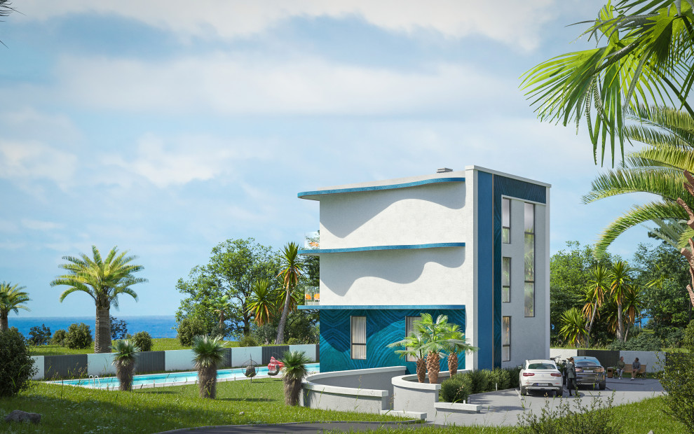 Смелый и яркий дом на берегу черноморского побережья