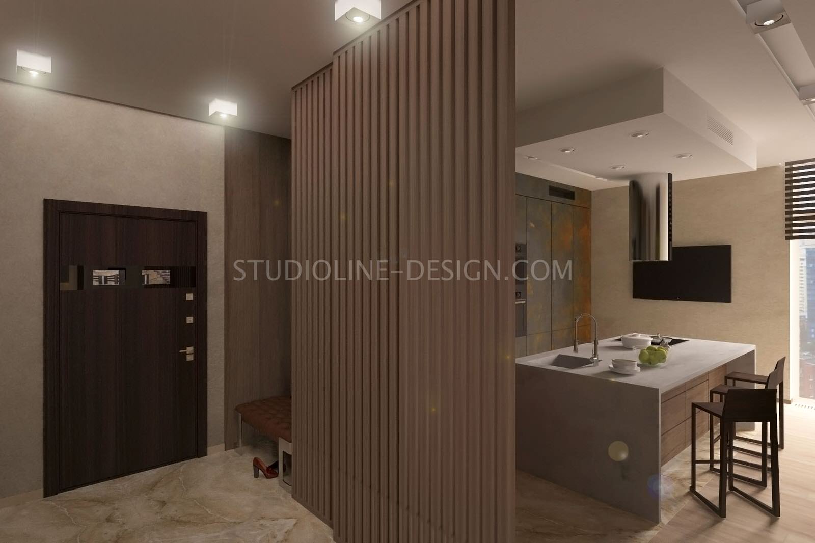 Обложка проекта: Дизайн 3-хкомнатной квартиры для холостяка