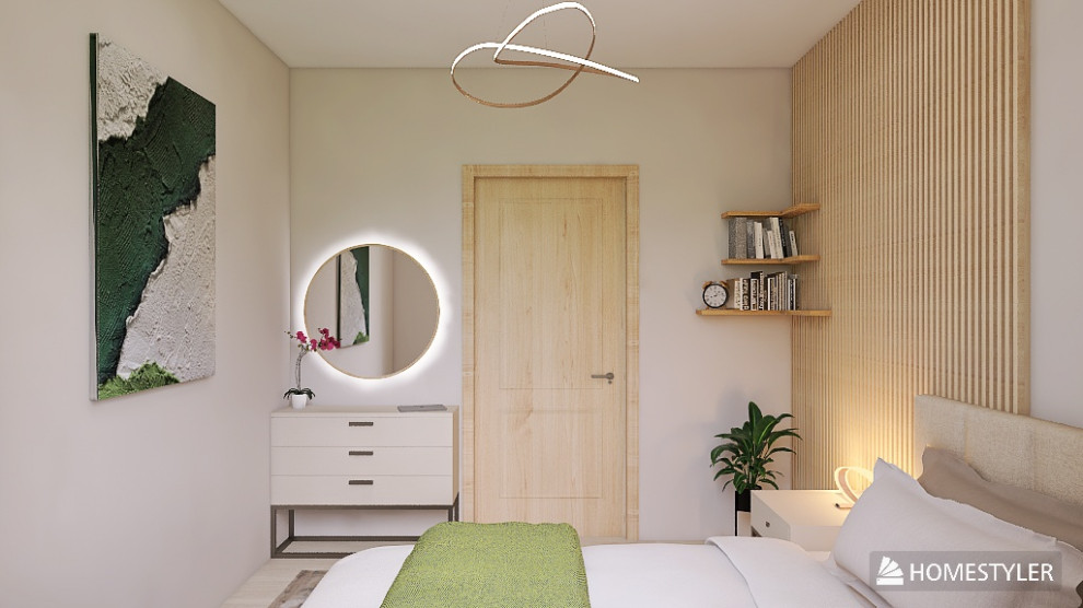 Обложка проекта: спальня по с учетом жилой комнаты клиента,с их мебелью, размерами, предпочтениям