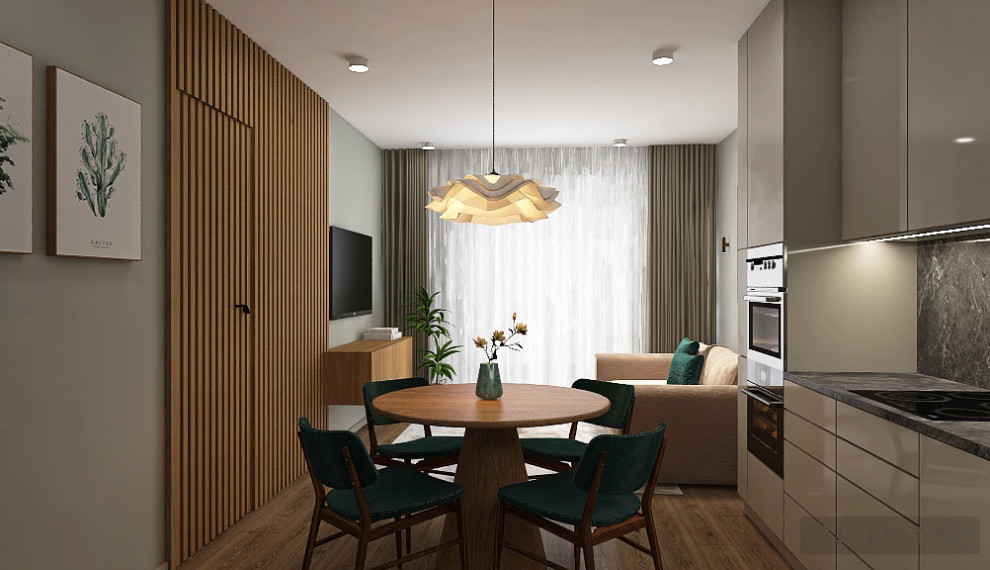 Проект трехкомнатной квартиры 66,8 кв.м.