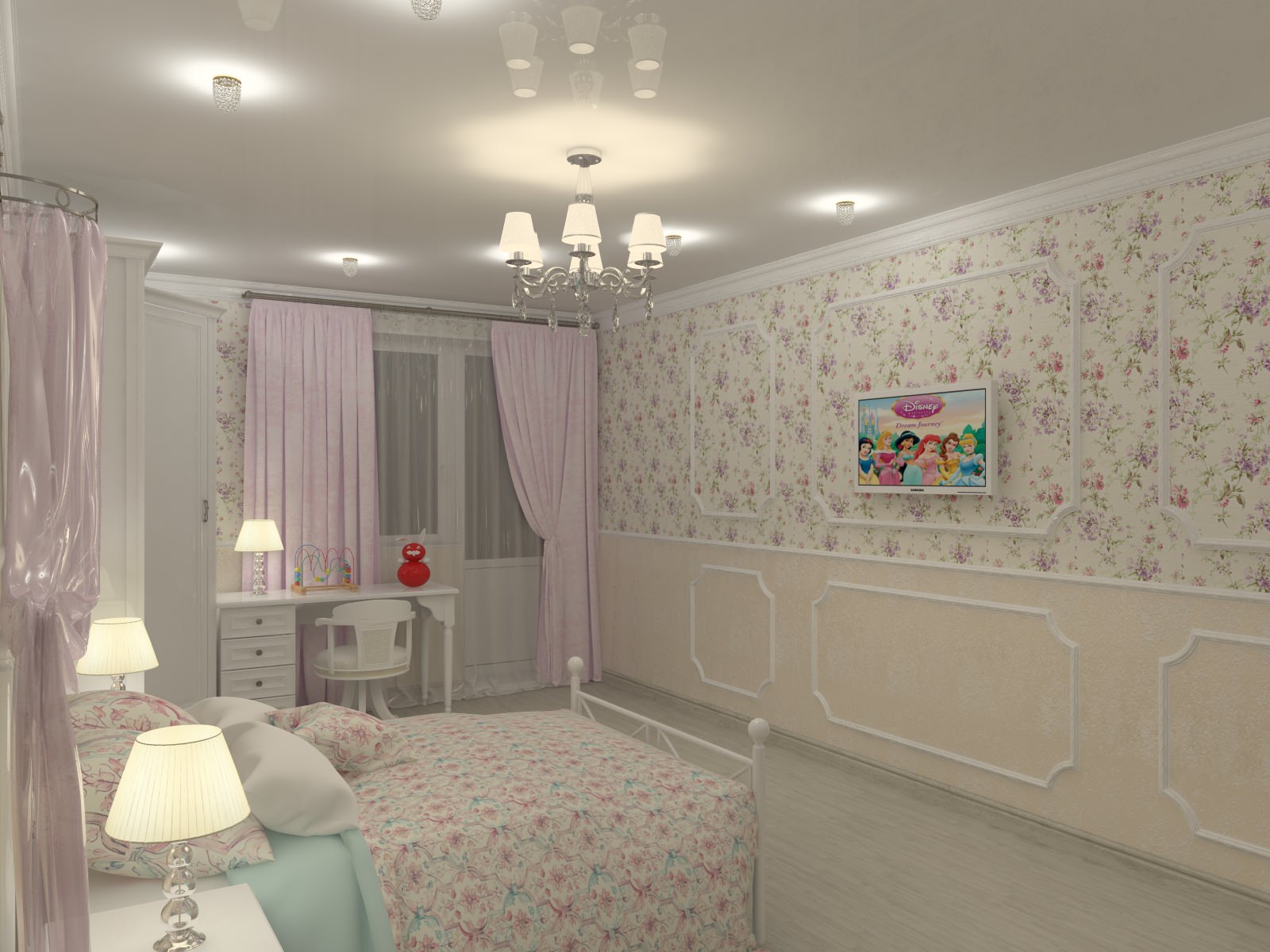 Детская для девочки 21 кв.м