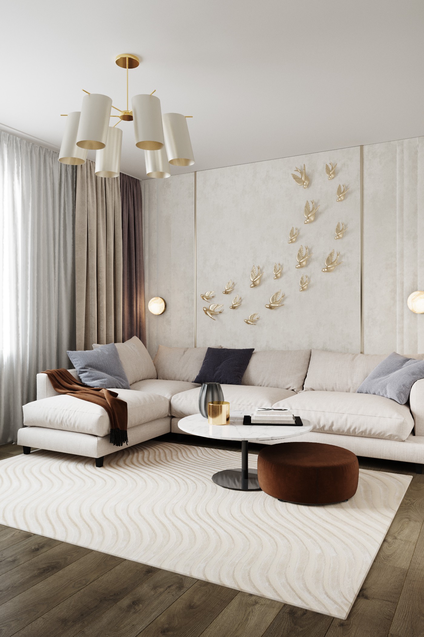 Квартира 108 кв.м. в современном стиле в ЖК Лобачевский.