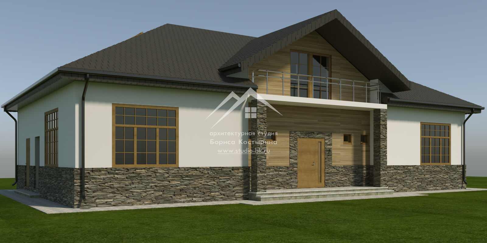 Обложка проекта: Проект двухэтажного дома в стиле кантри, 270 м²