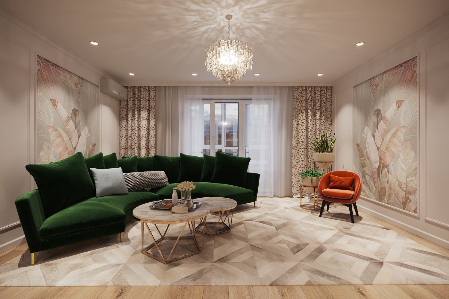 Колоритная квартира для семьи с двумя детьми (девочками)