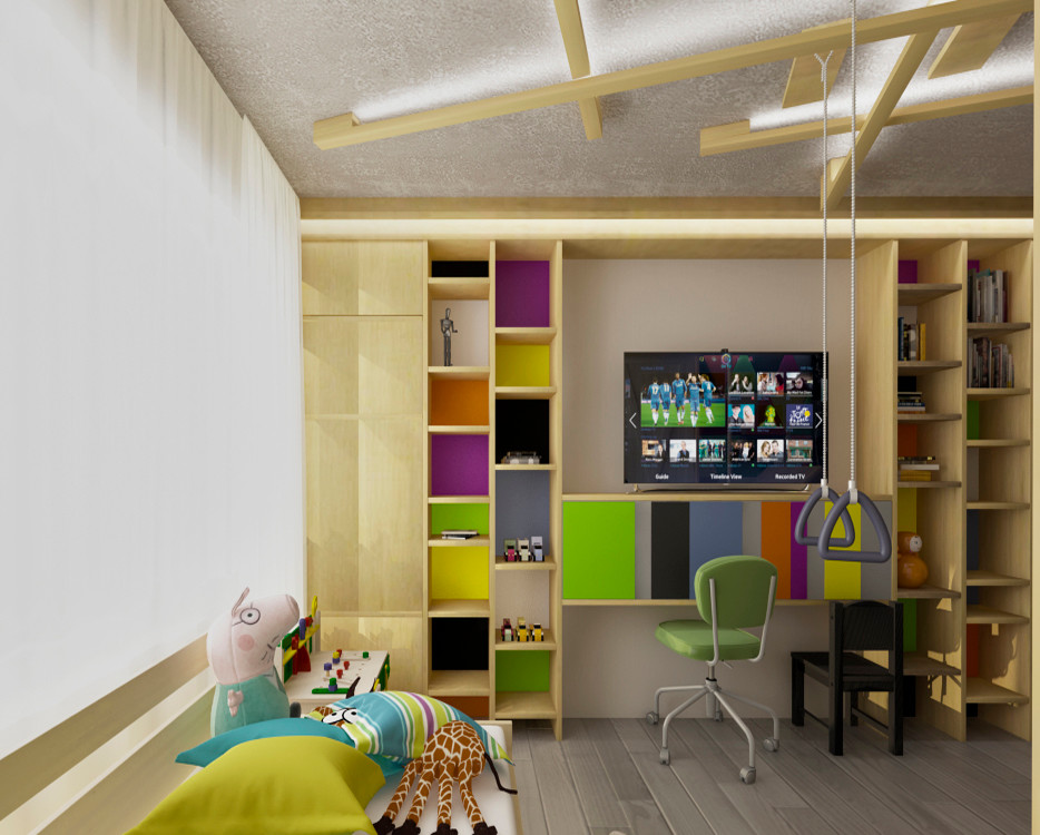 Квартира для семьи с двумя детьми с общей детской