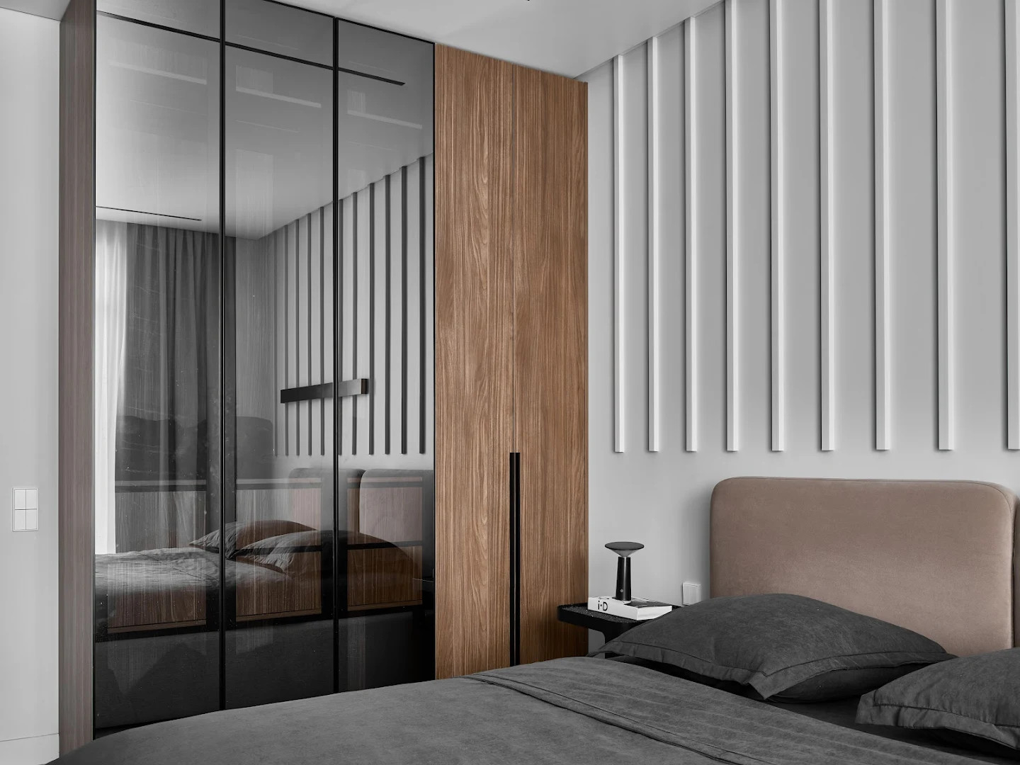 Дизайн проект квартиры 60м2 . Спальная комната