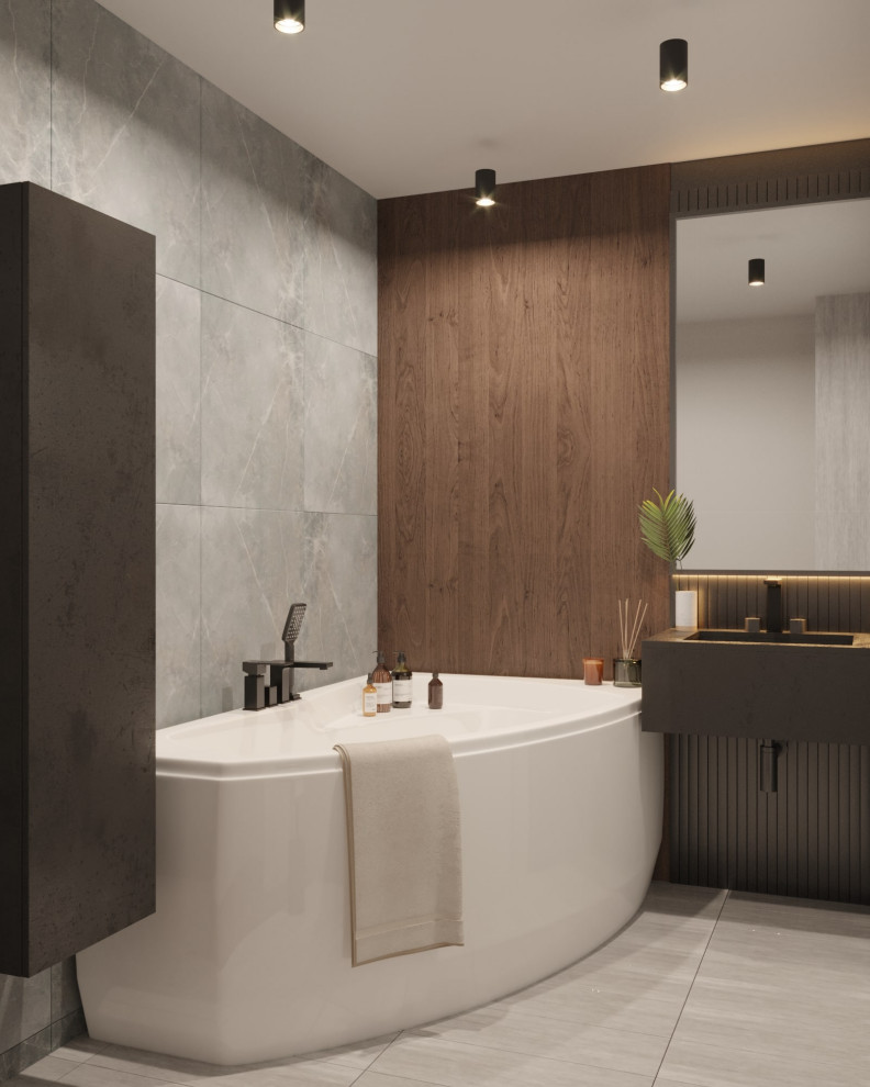 Кухня-гостиная и ванная на Комендантском проспекте