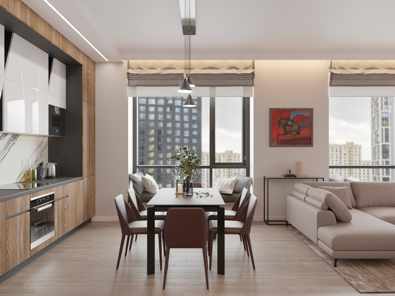 Дизайн интерьера квартиры 82 м.кв.