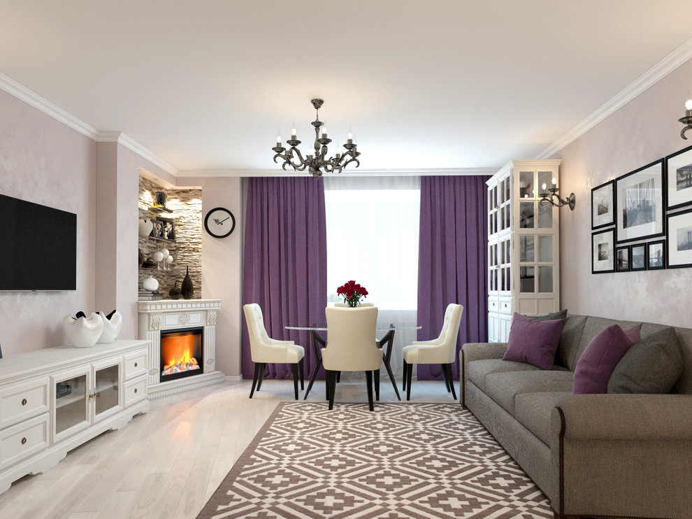 в сиреневых тонах