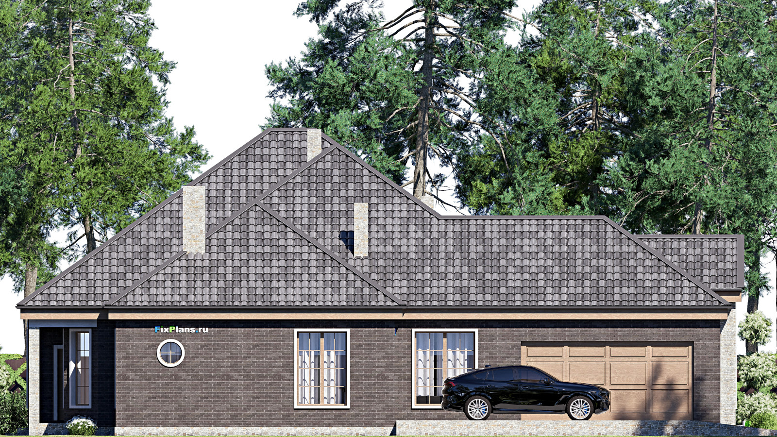 Проект одноэтажного дома 21х20м S257м2 F-17171