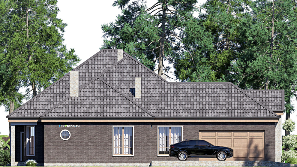 Проект одноэтажного дома 21х20м S257м2 F-17171