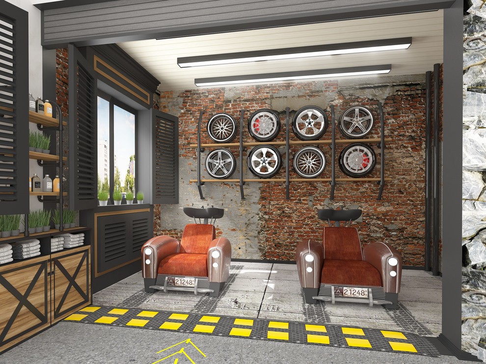 Салон "Barber Shop" Дизайн-проект интерьеров.