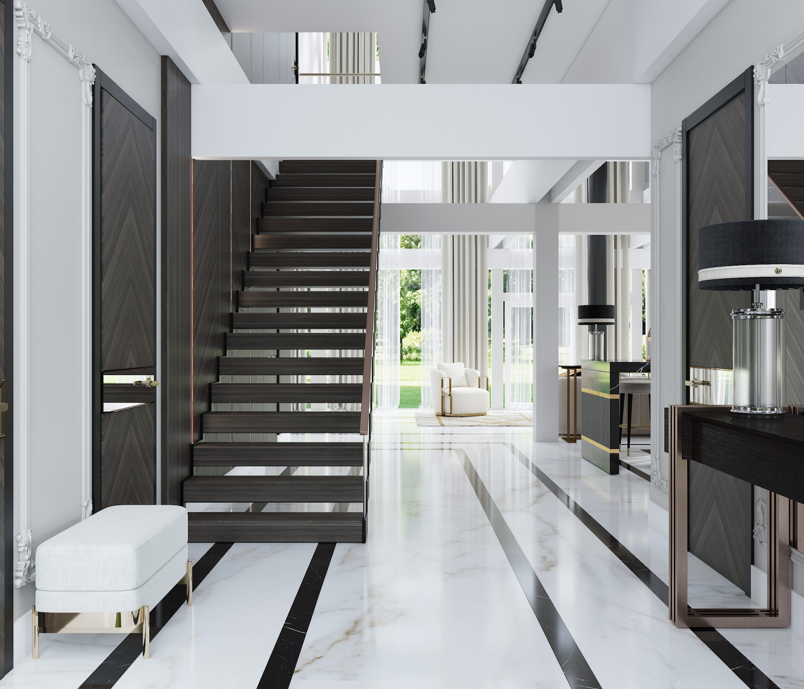 Фахверковый дом на 300 м2, в стиле ар-деко