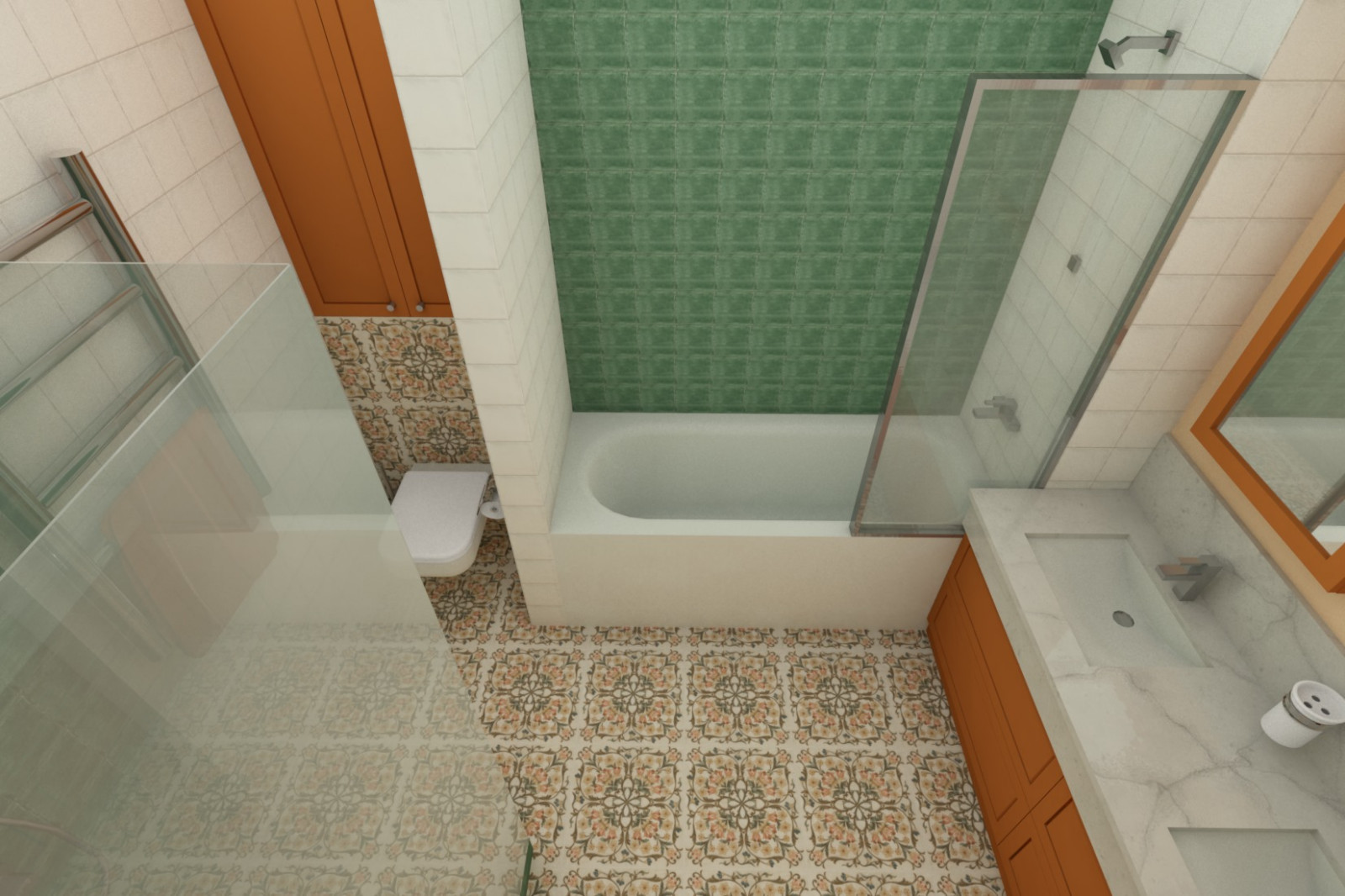 Обложка проекта: Дизайн проект совмещенного сан узла в частном доме