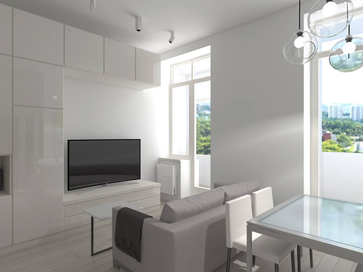 квартира в стиле минимализм для очень молодой семьи