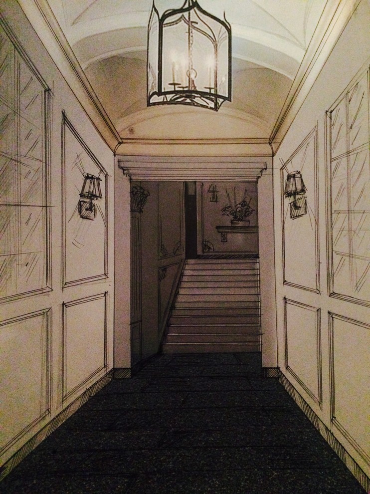 Обложка проекта: разработка концепции оформления многоквартирного подъезда на Патриарших прудах