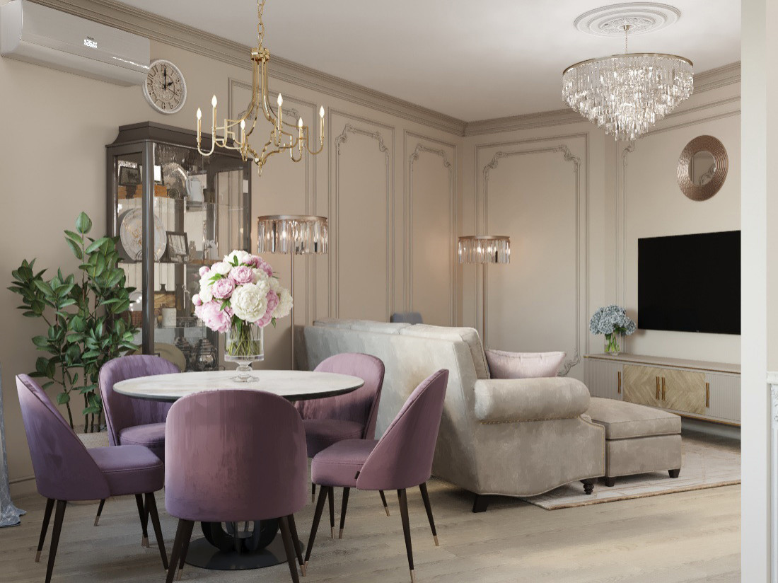 Неоклассика в гостиной