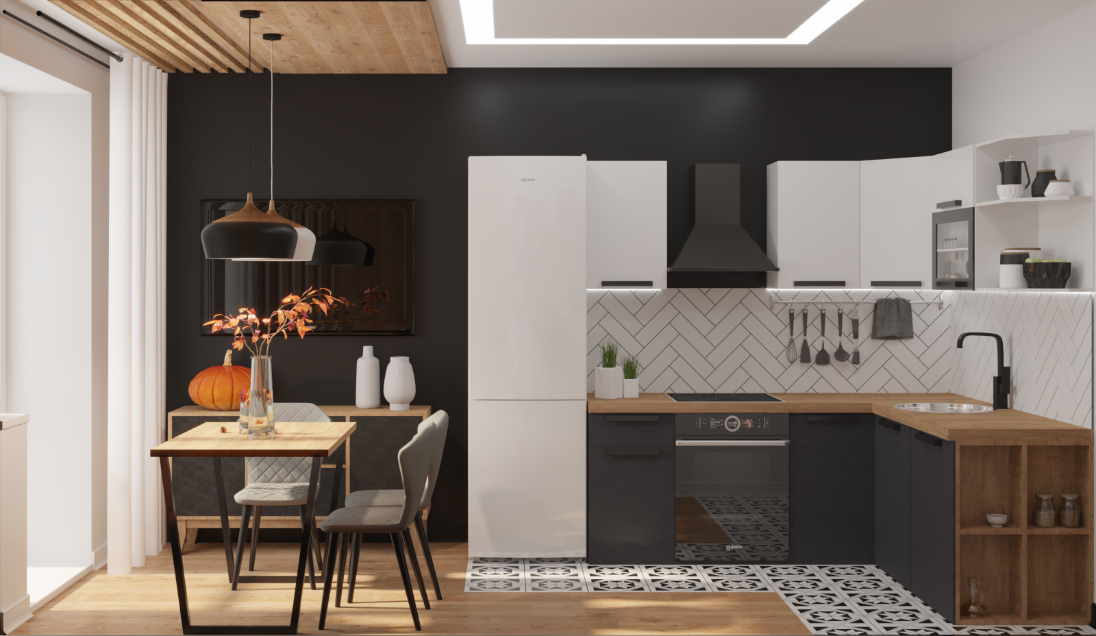 Яркая однокомнатная квартира