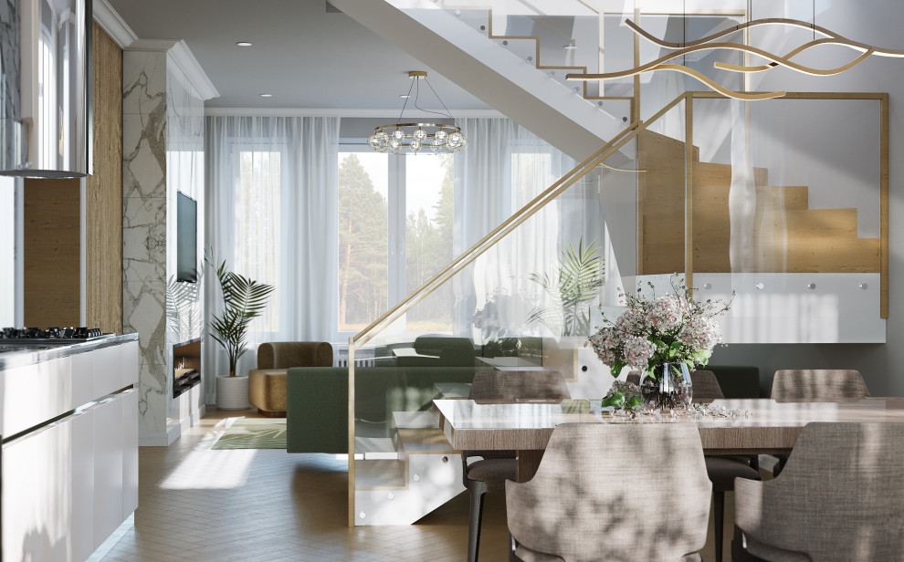 Дизайн проект интерьера коттеджа 140 кв.м.