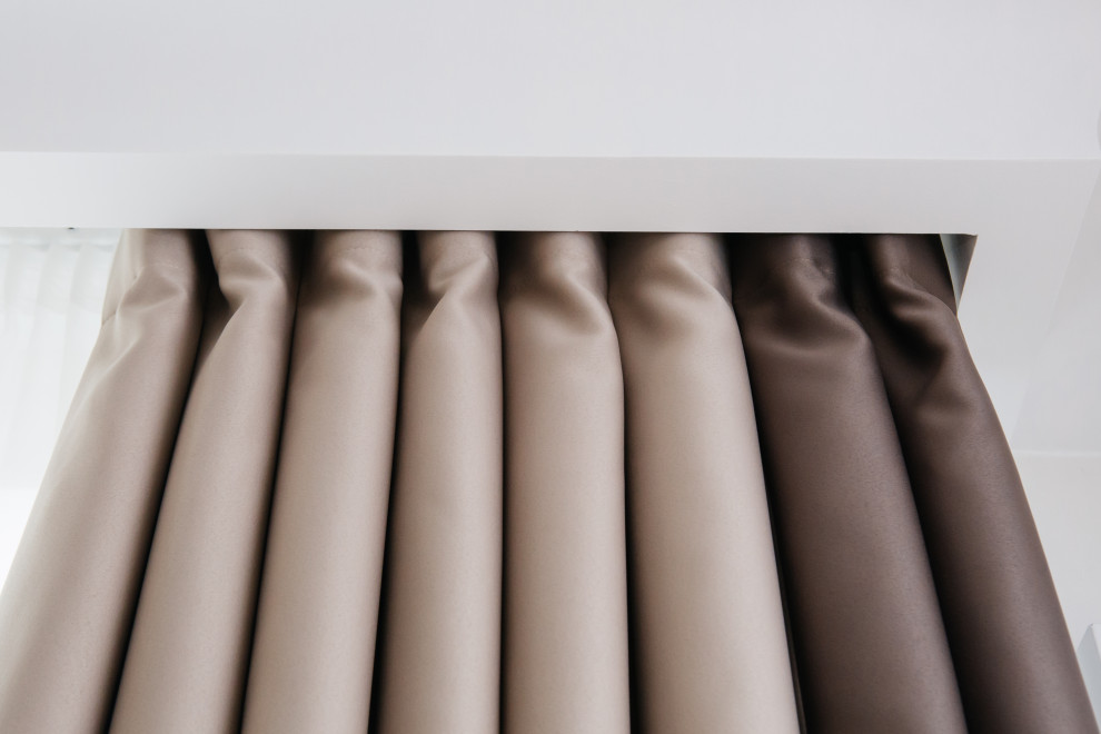 Мужская спальная, шторы блекаут  (ЖК Венский лес г. Уфа)