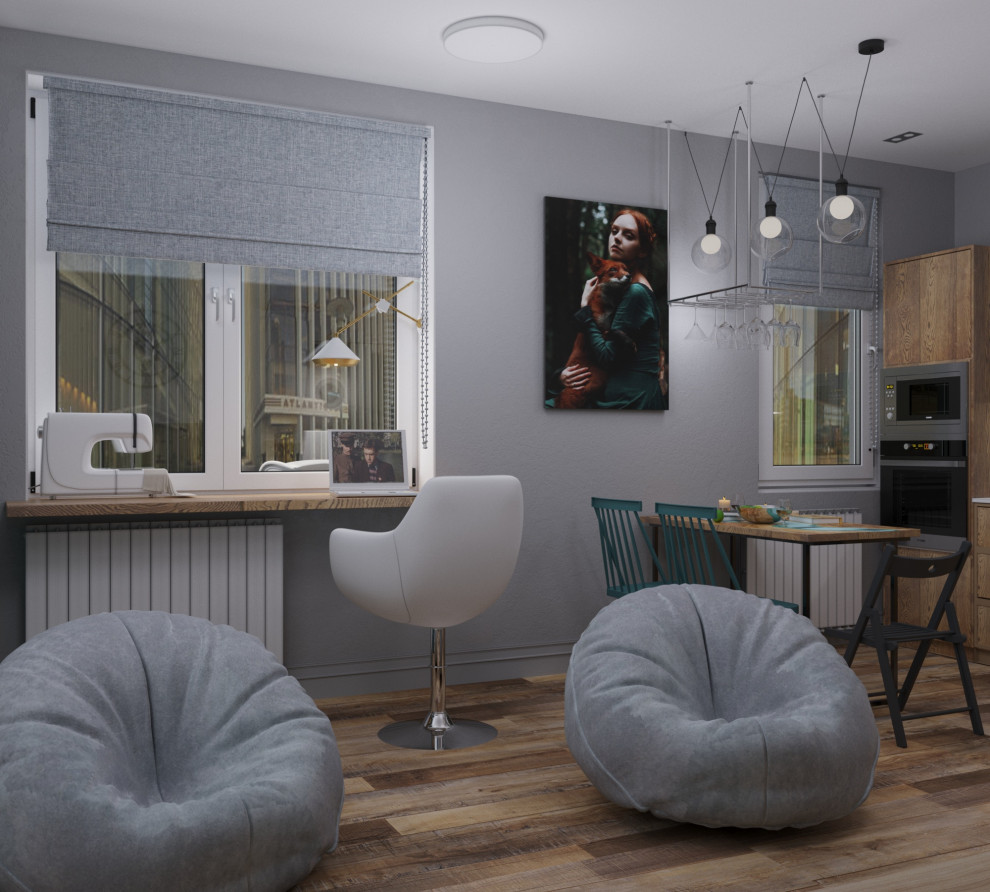 Квартира в стиле эклектики с элементами лофт