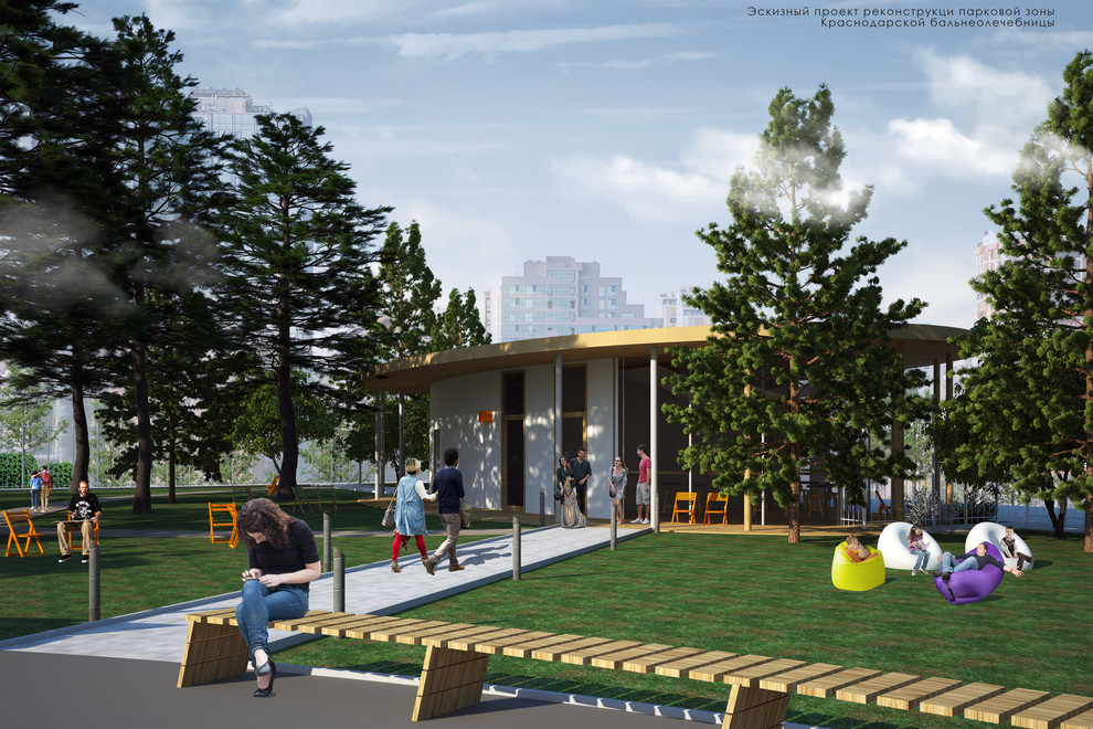 Реконструкция парка при Краснодарской бальнеолечебнице