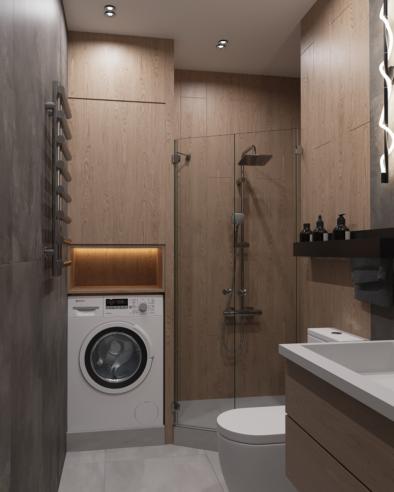 Проект интерьера квартиры 27 м2 в ЖК "Огни"