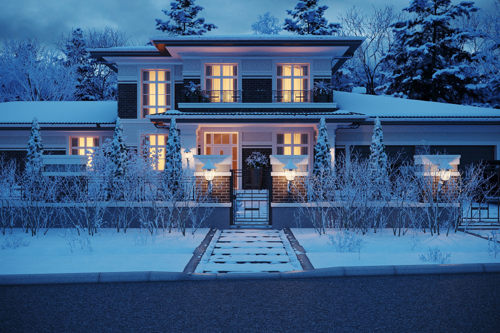 Обложка проекта: Загородный дом в неоклассическом стиле в Подмосковье