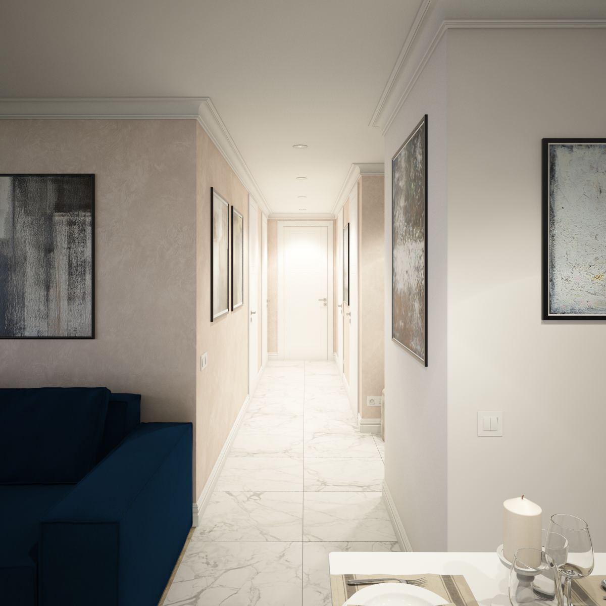 Светлая квартира в современном стиле в Санкт-Петербурге