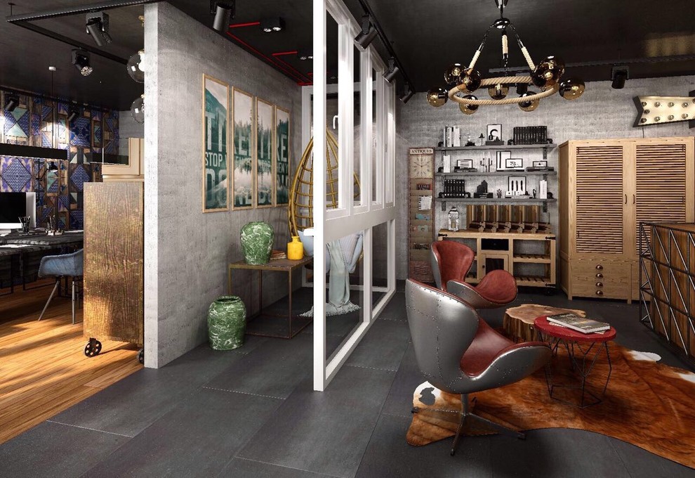 Рабочее пространство для московской компании в стиле "LOFT", 96 кв.м.