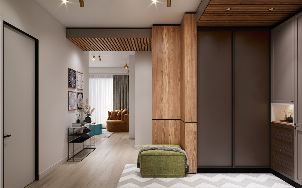 Квартира с зелеными акцентами