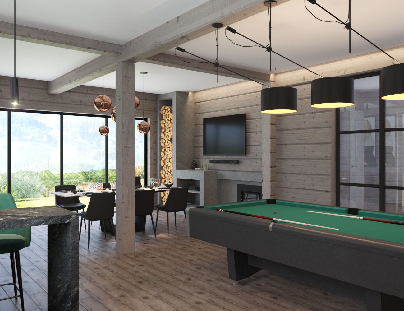 ЗАГОРОДНЫЙ ДОМ из клеёного бруса 500м2