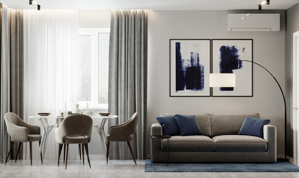 Дизайн интерьера в серых тонах