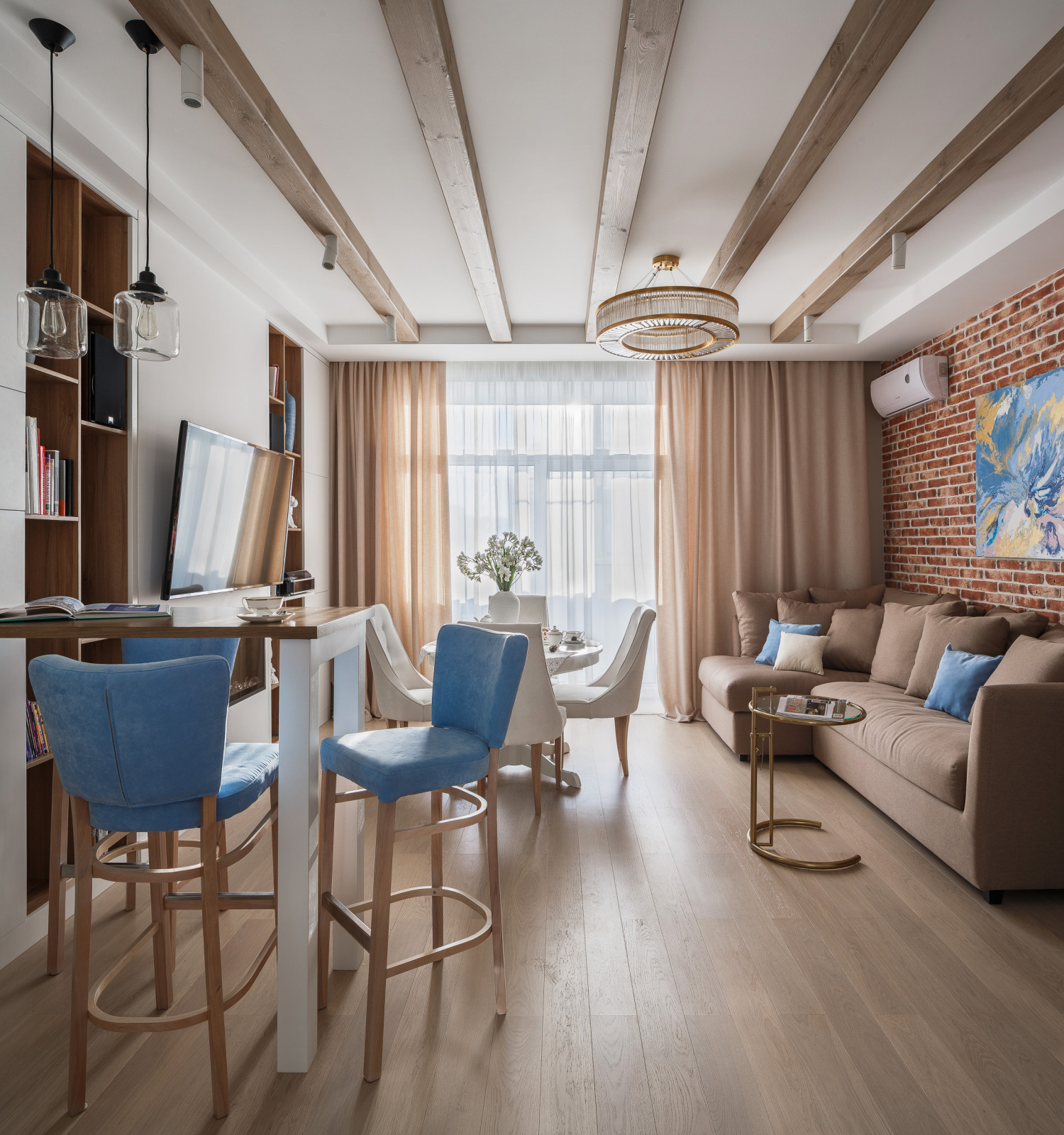 Лёгкий интерьер в Американском стиле