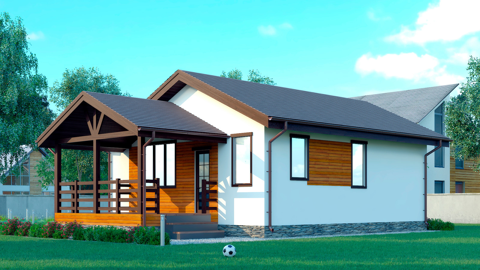 Каркасный дом, проект 16СБ01-ДО-8X9-85