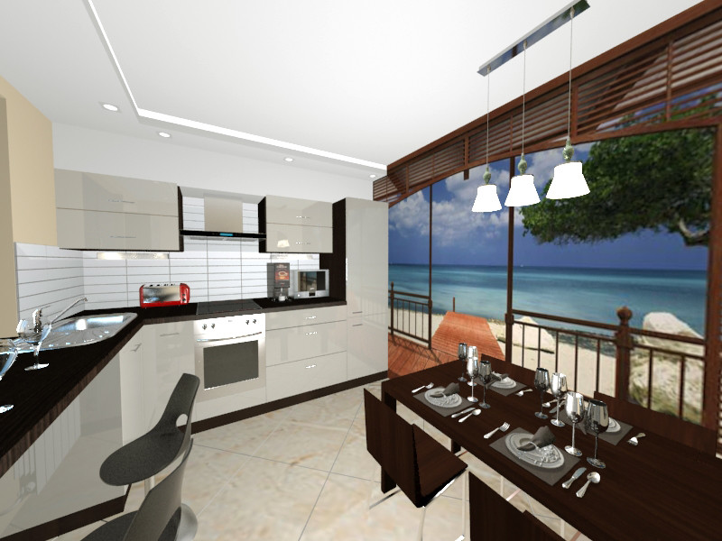 Обложка проекта: кухня в частном доме