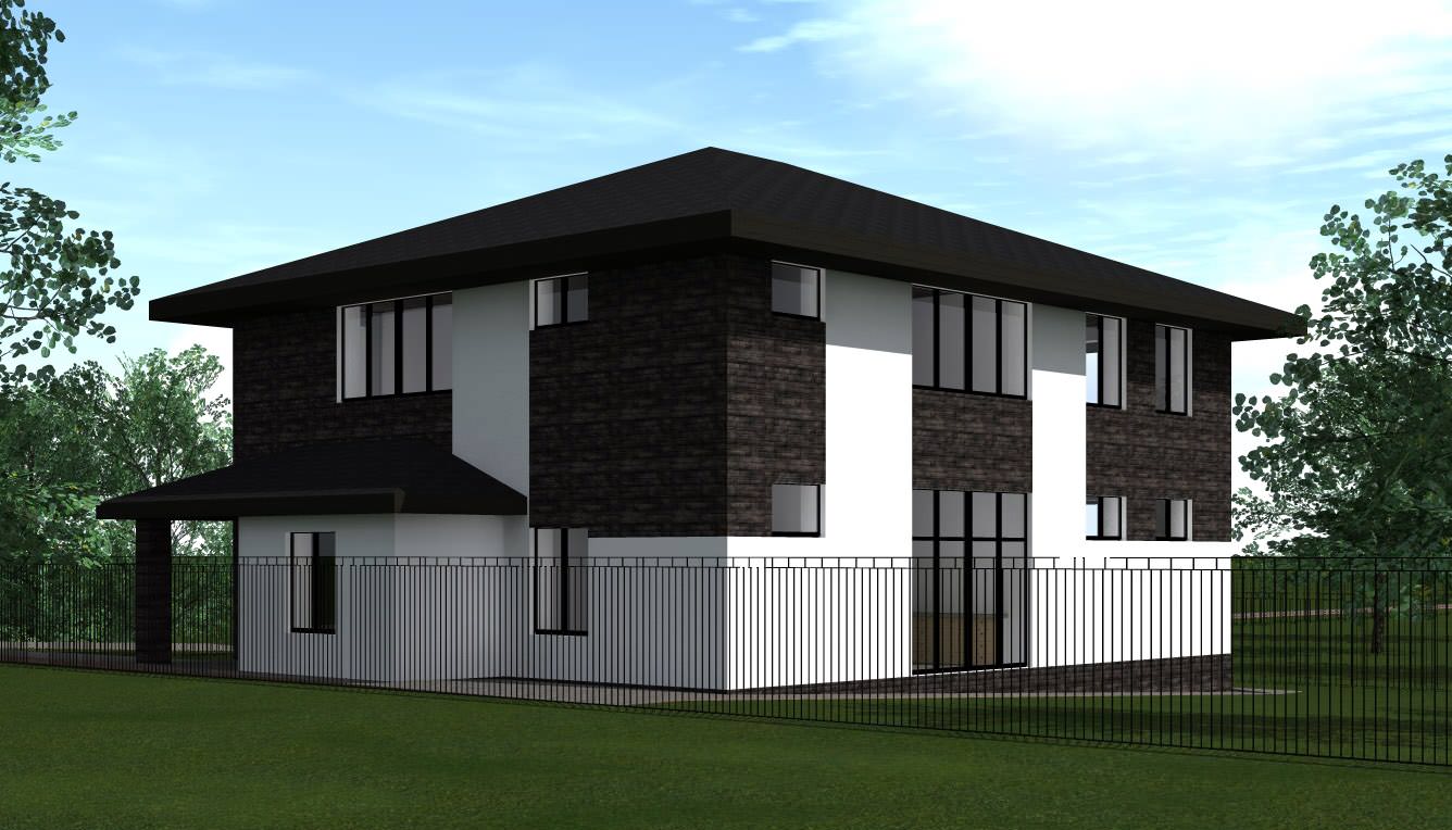 Проект дома из керамзитобетонного блока 270 м. кв.