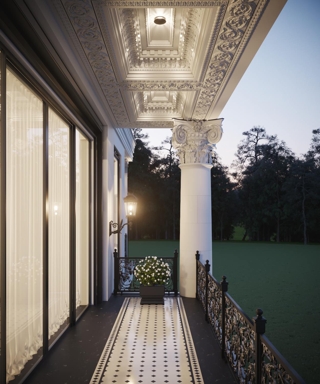 Разработка и оформление проекта загородной резиденции в классическом стиле