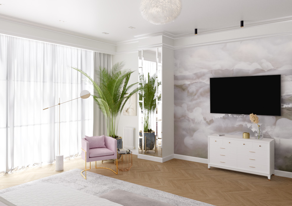 Визуализация спальни 36м2