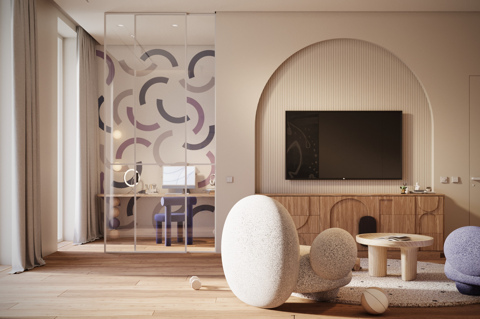 Дизайн интерьера загородного дома в Смоленской области площадью 478м2