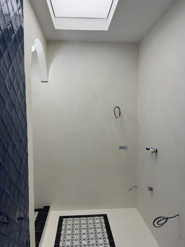 Декоративная штукатурка с эффектом микроцемент для санузла (2 варианта отделки)