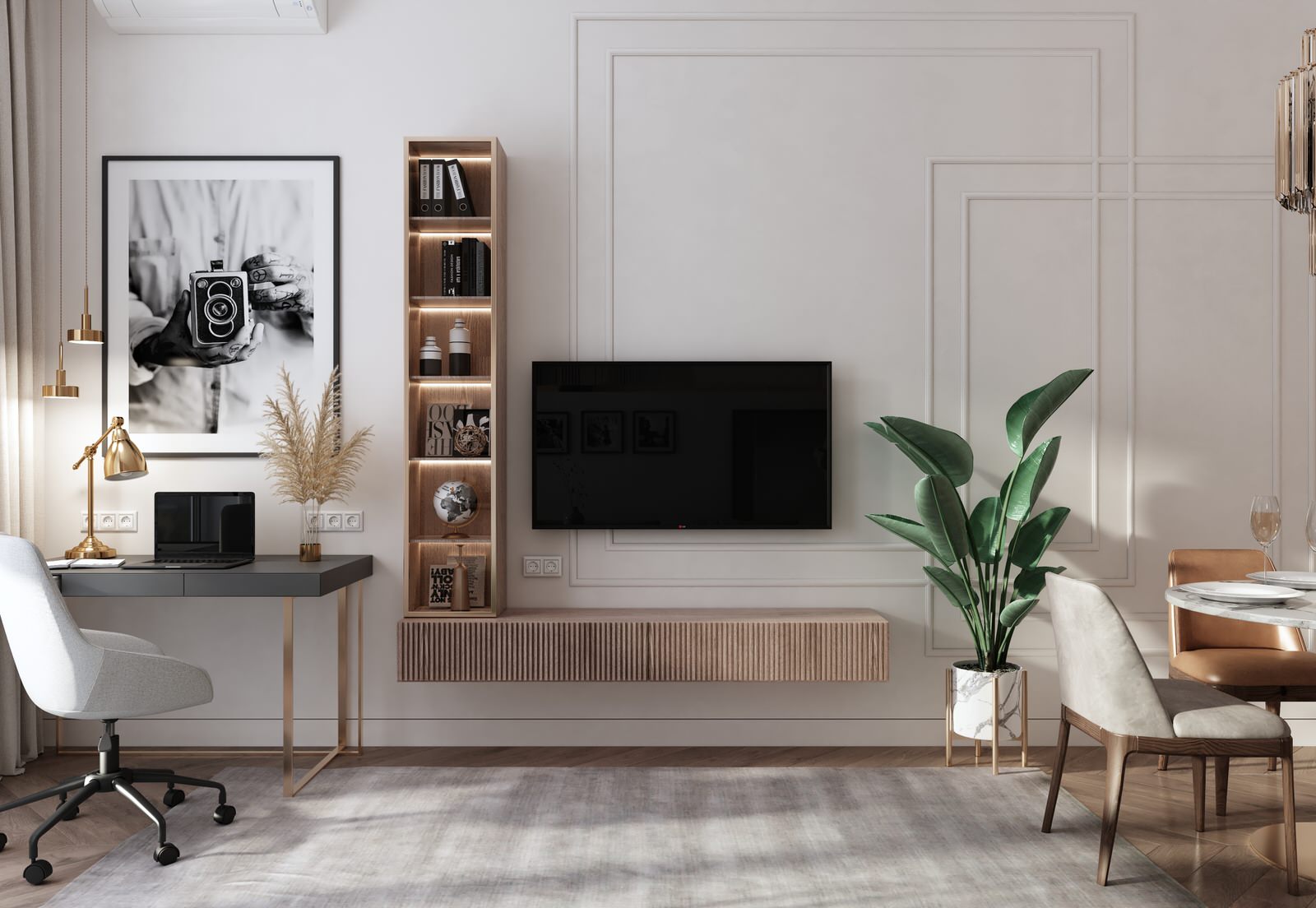 Дизайн интерьера гостиной 20м2