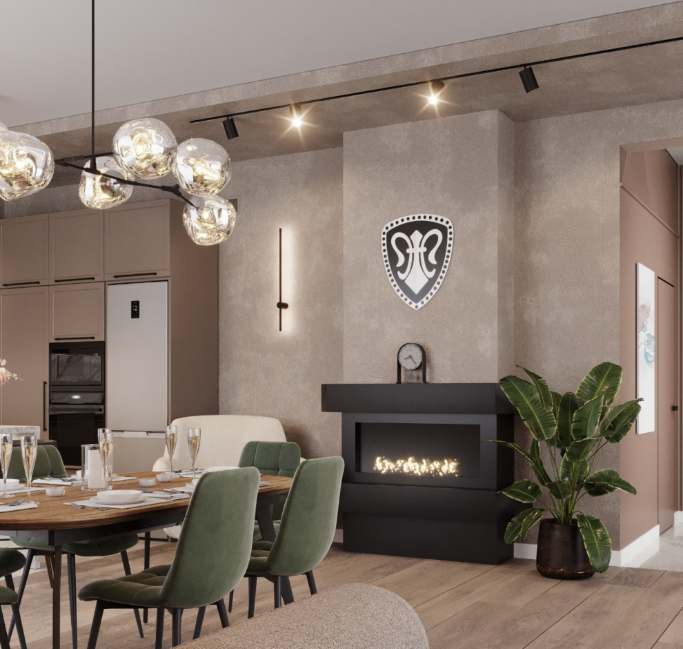 Дизайн кухни-гостиной