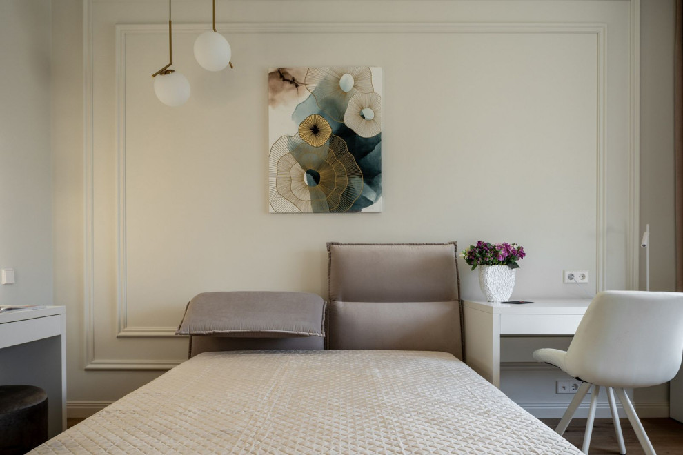 Спальня в бежевых тонах