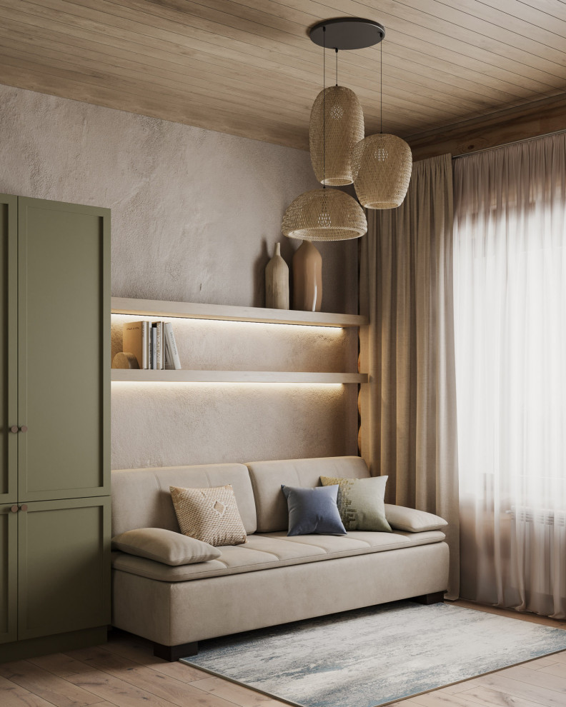 Интерьер деревянного загородного дома в Нижних Сергах