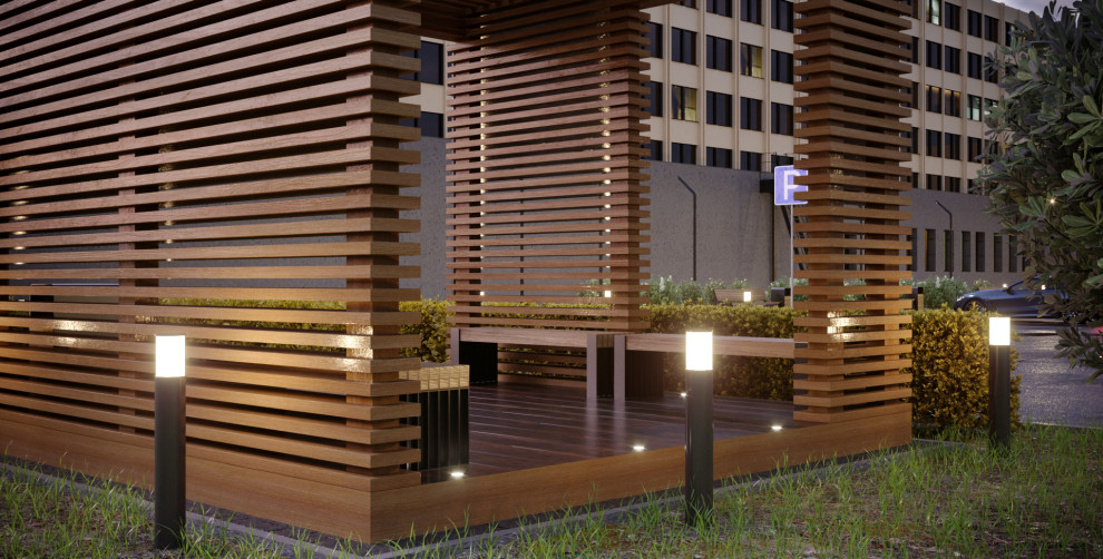 Благоустройство территории БЦ «Аэрогеодезия»