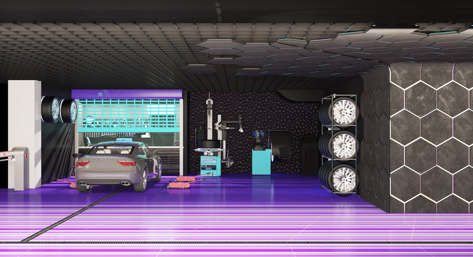 Дизайн проект авторского интерьера  Детейлинг Центра