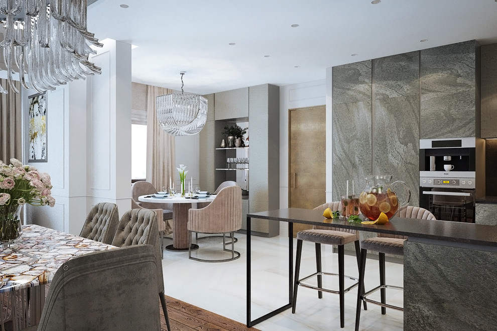 Рабочий процесс. Дизайн квартиры современная классика 150 кв.м.