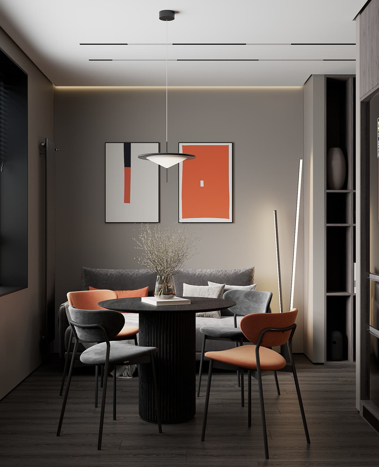 Обложка проекта: Дизайн-проект квартиры в современном стиле для молодой яркой пары