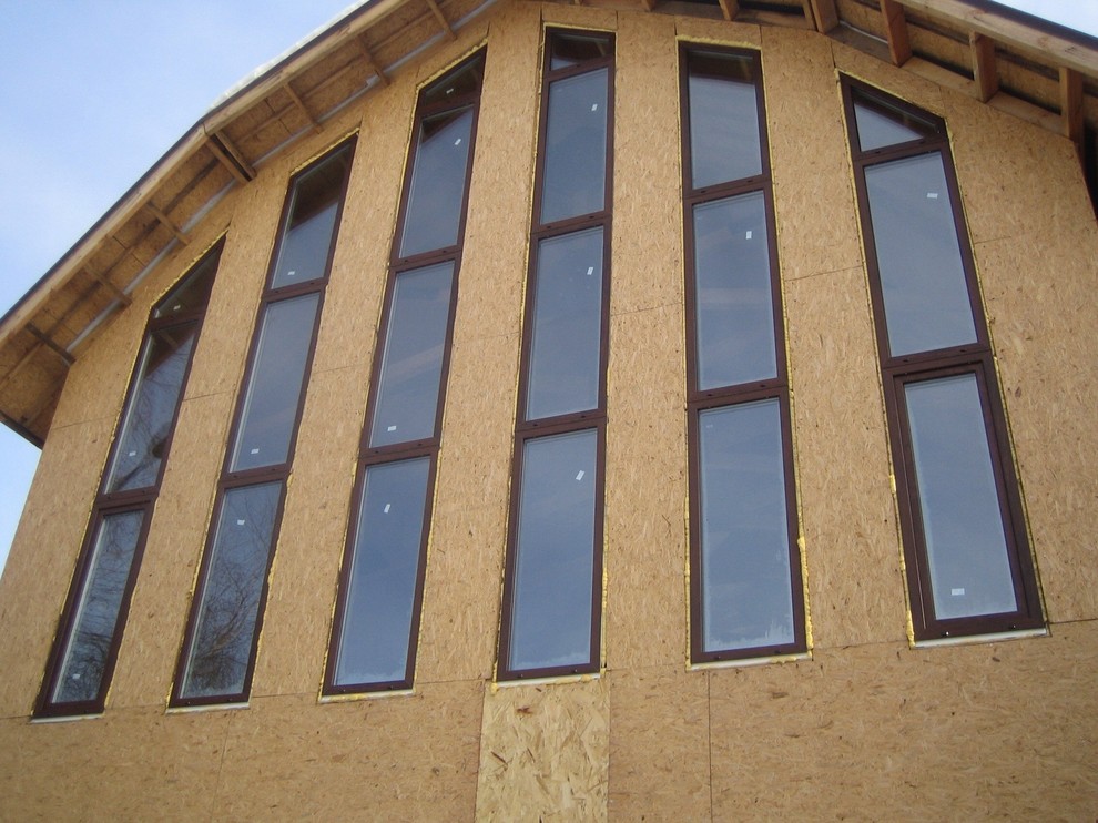 гостиная-фотостудия в процессе стройки